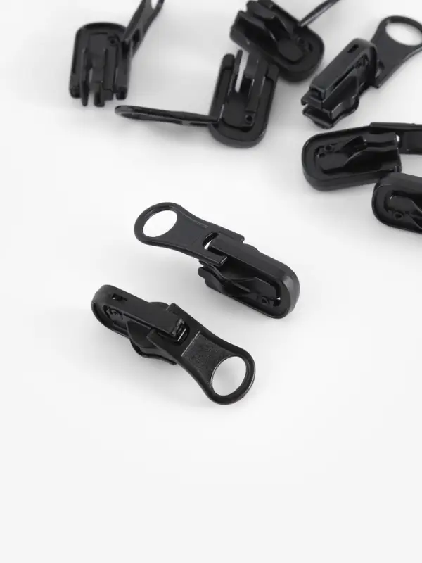 Бегунок автоматический для водонепроницаемой молнии &laquo;Спираль&raquo;, реверсивный, №7, 10 шт., чёрный