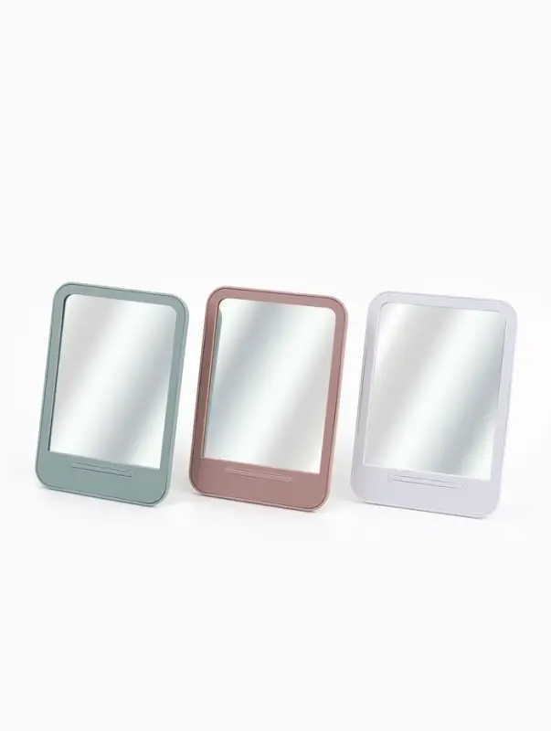 Зеркало настольное, прямоугольное, 14&times;19.5 см, (11.5&times;15 см), МИКС