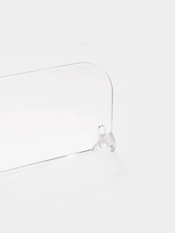 Пластиковый разделитель без ограничителя, 18.5-38.5&times;1.3&times;6 см, прозрачный