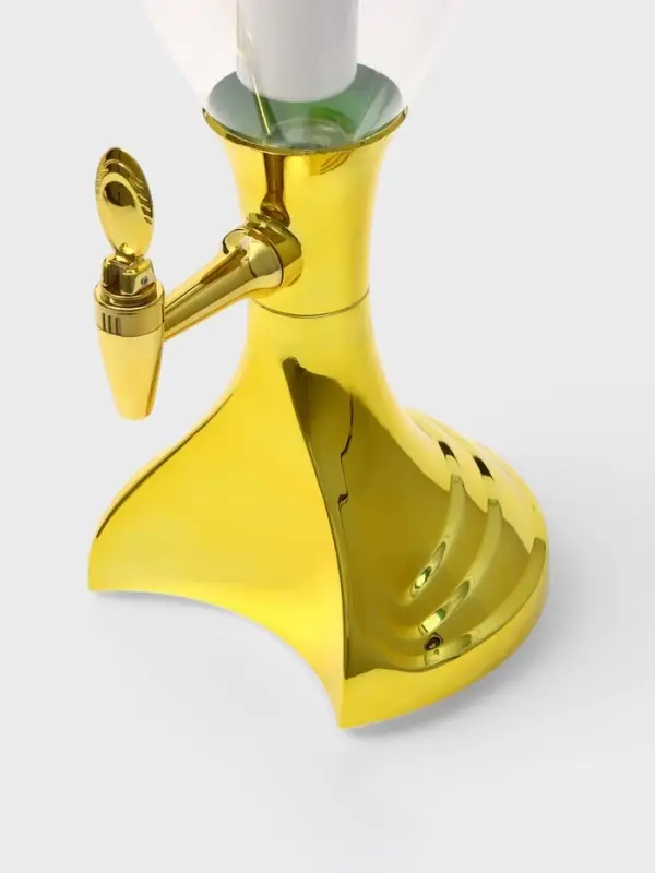 Башня пивная MonlinGold, колба 3 л, ёмкость для льда, подсветка, пластик, золотистый