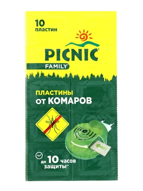 Пластины от комаров Picnic Family, детские, 10 шт.