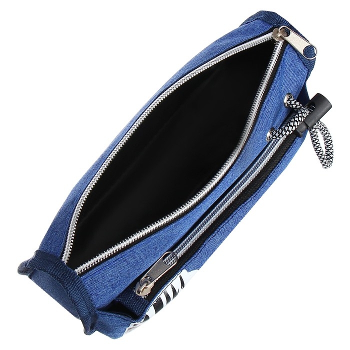 Пенал школьный на молнии Calligrata Пенал школьный на молнии Calligrata "Спорт", 2 отделения, синий