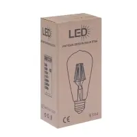 Лампа светодиодная &laquo;Ретро&raquo;, ST64, 6 Вт, E27, 630 Лм, 2700К, свечение тёплое белое, жёлтая