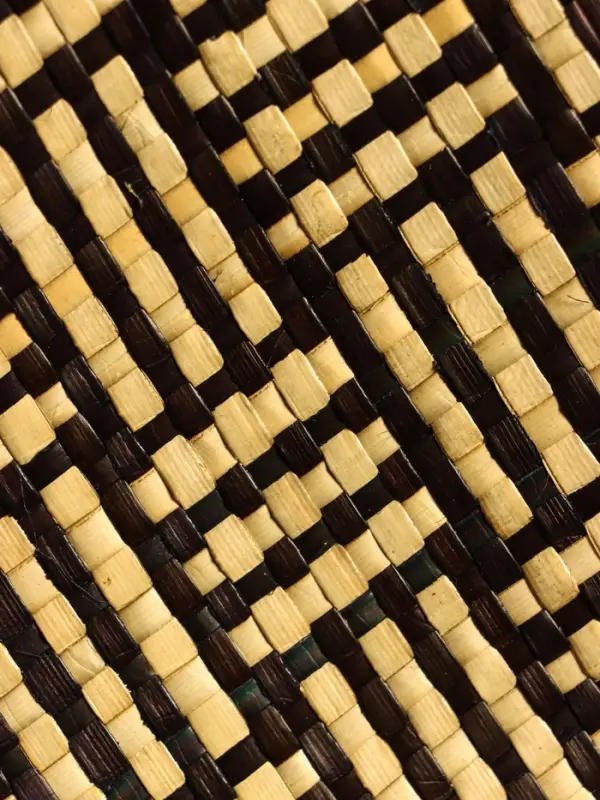 Сумка плетёная из пандана, 22×14×35 см, бежево-коричневая