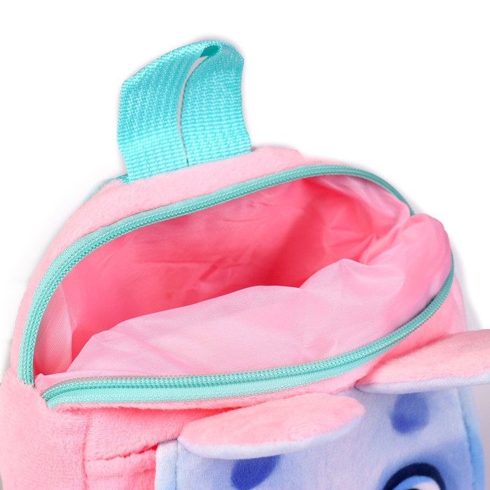 Рюкзак детский плюшевый для девочки «Заяц», с карманом, 22 х 17 см