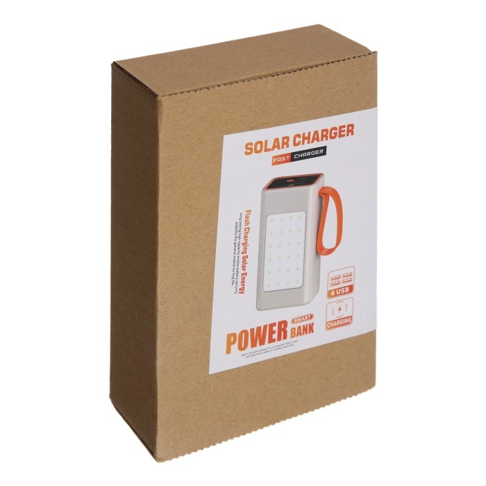 Внешний аккумулятор YM-653, 30000 мАч, 66 W, 4USB, 3Type-C, фонарь, быстрая зарядка, белый Внешний аккумулятор YM-653, 30000 мАч, 66 W, 4USB, 3Type-C, фонарь, быстрая зарядка, белый