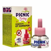Дополнительный флакон-жидкость от комаров Picnic Baby, с экстрактом ромашки, 45 ночей, 30 мл