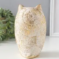 Сувенир полистоун "Филин. Золотые круги" 10х10х15,5 см