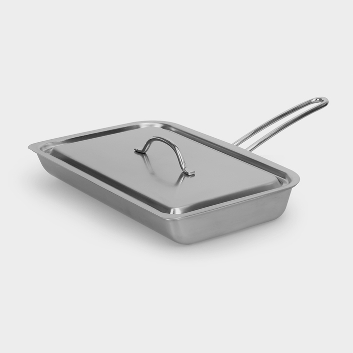 Сковорода для рыбы Luxstahl, 28×18,6×4,2 см, антипригарное покрытие, нержавеющая сталь, индукция Сковорода для рыбы Luxstahl, 28×18,6×4,2 см, антипригарное покрытие, нержавеющая сталь, индукция