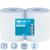Бумага протирочная FOCUS Jumbo 2сл 24х35см перф 1000л 350м 2рул/уп_5079731