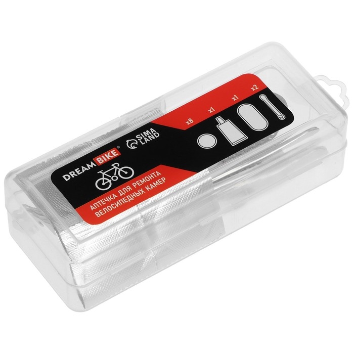 Аптечка для ремонта велоcипедных камер Dream Bike, с монтажками Аптечка для ремонта велоcипедных камер Dream Bike, с монтажками