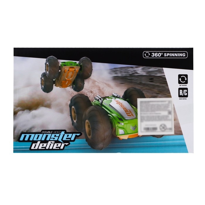 Машина-перевёртыш радиоуправляемая «Монстр», работает от аккумулятора, цвет синий Машина-перевёртыш радиоуправляемая «Монстр», работает от аккумулятора, цвет синий