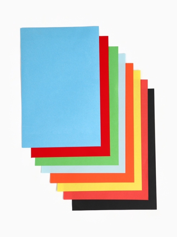 Набор цветной бумаги с бархатом А4, 8 листов, 8 цветов, 80г/м2, Щенячий патруль