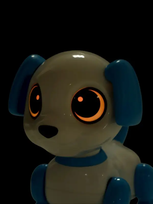 Робот собака &laquo;Питомец&raquo; IQ BOT, интерактивный: с записью звуков, реагирует на хлопки, звук, свет, на батарейках, фиолетовый