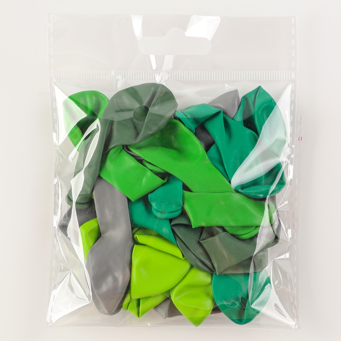 Шар латексный 5" &laquo;Травяной&raquo;, набор 25 шт., МИКС