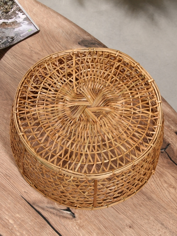 Корзина плетёная "Клоус" бамбук 36х36х14 см, светлая