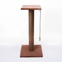 Когтеточка, 40&times;40&times;84 см, с высоким и толстым столбиком и площадкой, джут, МИКС