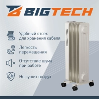 Радиатор BigTech WBH002 10W, масляный (5 секций 1000 Вт)