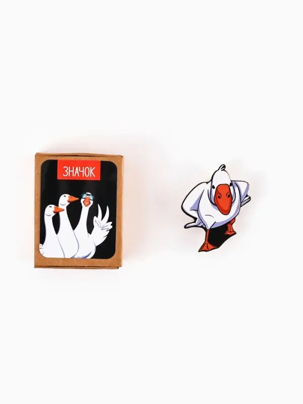 Значок в коробочке &laquo;Гусь&raquo;, 3.3&times;4 см