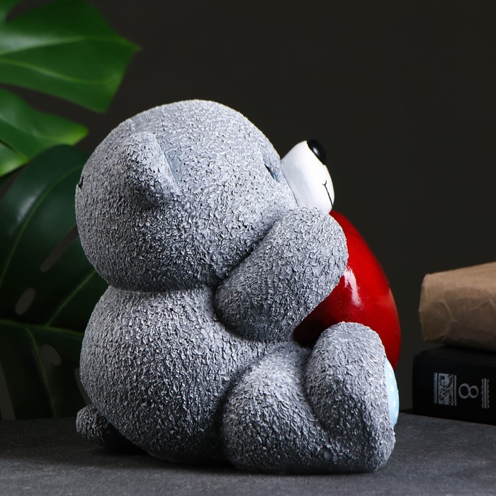 Копилка Копилка "Мишка с сердцем" серый 20х18х20см