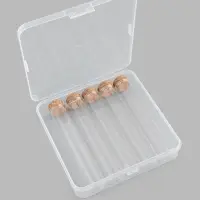 Набор баночек для хранения бисера, d=2.2&times;12 см, 36 мл, 5 шт., в контейнере, 13.5&times;13.5&times;3.5 см