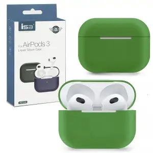 Чехол для AirPods 3 Silicone Case ISA Green