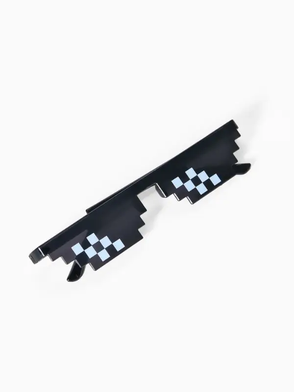 Очки солнцезащитные пиксельные &laquo;OneSun. Пиксели&raquo;, линза 6.2&times;3 см, чёрные