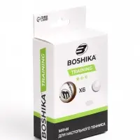 Набор мячей для настольного тенниса BOSHIKA Beginner 1*, d=40+ мм, 6 шт., белый