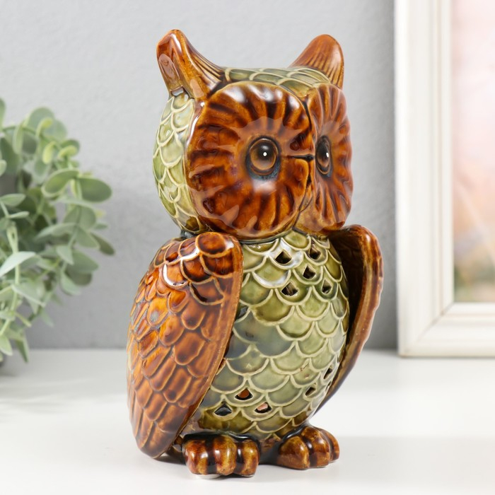 Подсвечник керамика Подсвечник керамика "Сова" набор 2 шт, 17х9,5х9 см