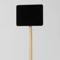 Ценник меловой на ножке &laquo;Прямоугольник&raquo;, 10 шт. 8&times;3.5 см, чёрный