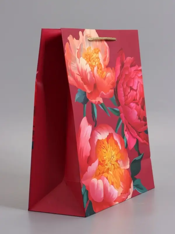 Пакет подарочный "Яркий акцент" ламинированный 26 х 12 х 32 см