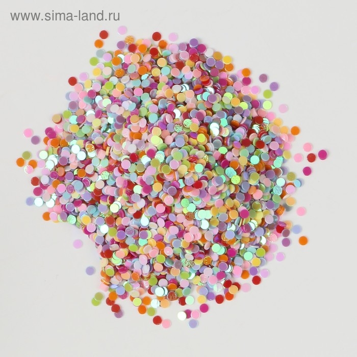 Глиттер в баночке Глиттер в баночке "Конфетти" МИКС р-р 2 мм 7 гр 5х2х2 см