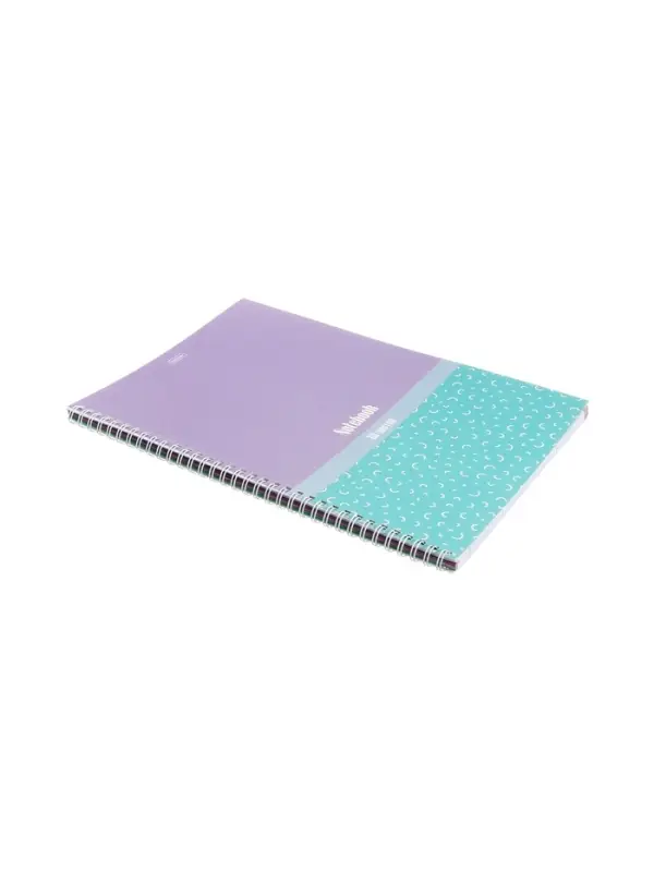 Тетрадь 80 листов в клетку Hatber &laquo;Скобочки&raquo;, на гребне, ламинация Soft-touch, перфорация на отрыв, цветной срез, блок офсет 60-65 г/м&sup2;, МИКС 2 вида