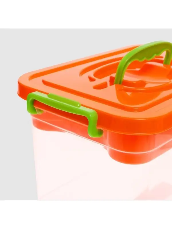 Контейнер для хранения с крышкой, объем 6.5 л, цвет оранжевый