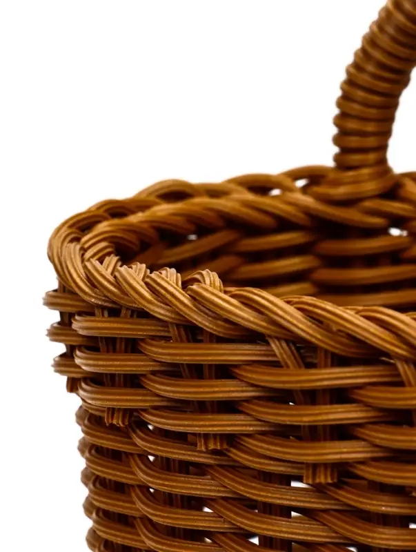 Корзина пластик 15 х 18 х 12 см, ручка 10 см коричневый