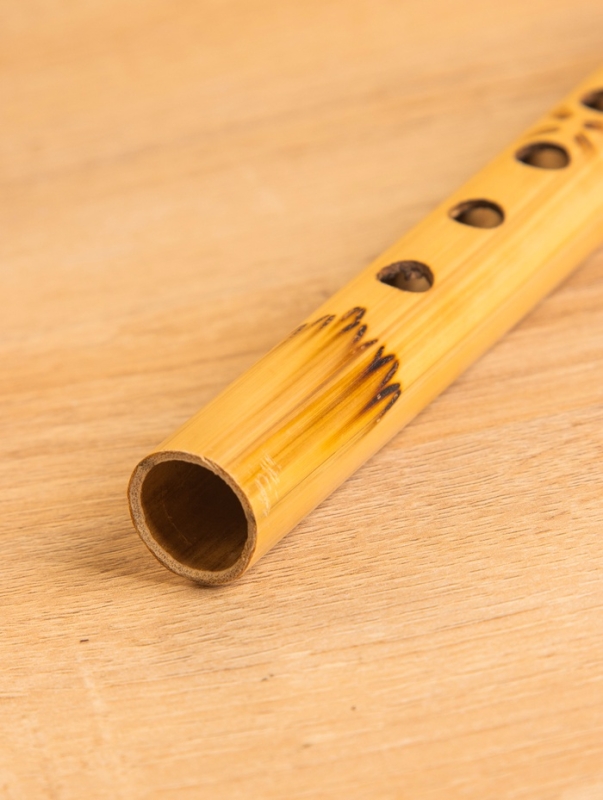 Сувенирный музыкальный инструмент  Сувенирный музыкальный инструмент "Флейта" бамбук, цв. бежевый, 30х2х2 см