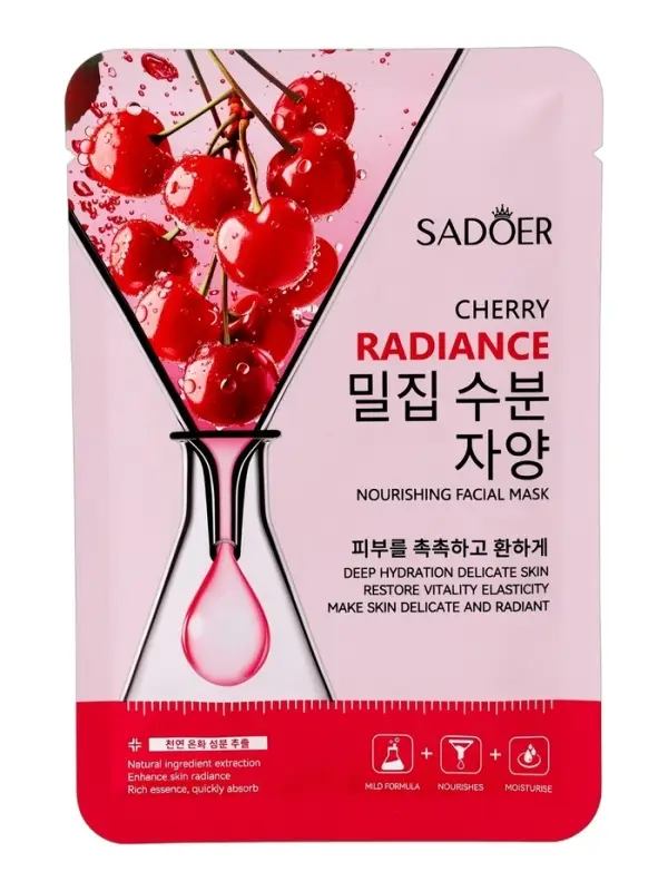 Успокаивающая маска для лица Sadoer &laquo;Вишня&raquo;, 25 мл