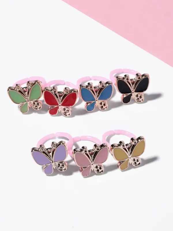 Кольцо «Выбражулька» бабочка эмаль, МИКС, безразмерное