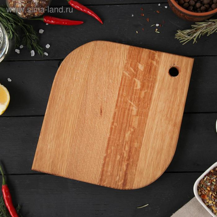 Доска разделочная Mаgistrо «Капля», 20×18×1,2 см, дуб