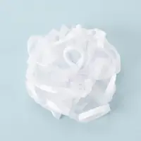 Бант для волос на резинке &laquo;Школьница&raquo;, волна, d=13 см, белый, МИКС