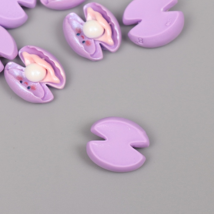 Декор для творчества пластик Декор для творчества пластик "Ракушка с жемчужинкой" блёстки набор 10 шт 2х1,8х0,9 см