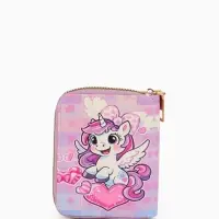 Кошелёк на молнии &laquo;Выбражулька&raquo;, 8.5&times;2.5&times;10.5 см, с принтом, розовый/сиреневый