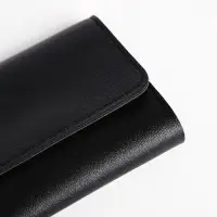 Кошелёк женский на кнопке, цвет чёрный