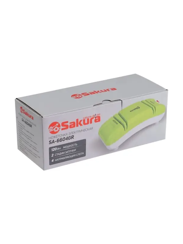 Точилка для ножей Sakura SA-6604GR, электрическая, 120 Вт, зелёная