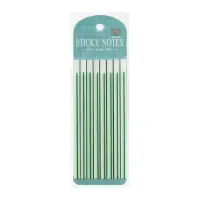 Блок-закладка с липким краем, зелёный, 8 блоков по 20 штук, 140&times;6 мм, пластиковые