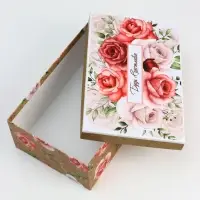 Набор подарочных коробок 10 в 1 Flowers, 32.5&times;20&times;12.5 - 12&times;7&times;4 см