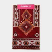 Набор ковриков для ванной и туалета Доляна &laquo;Мира&raquo;, 2 шт., 50&times;80 см, 50&times;40 см