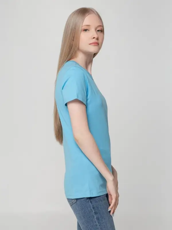 Футболка женская T-bolka Lady голубая, размер L Футболка женская T-bolka Lady голубая, размер L