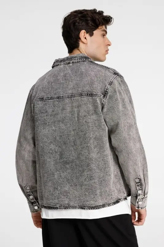 Куртка джинсовая O3, серая, размер M/L