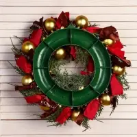 Венок новогодний d=30 см &laquo;Зимнее волшебство. Уютная сказка&raquo;